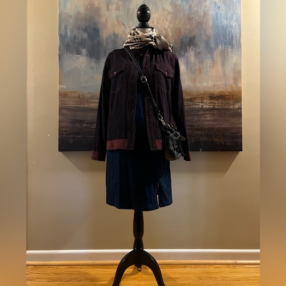 Vintage, Y2K maternity collection, fitted, stretch denim dress - Picture 14 of 16